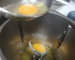 Step <p><span style="font-weight: normal;">Pon en el vaso los huevos y la sal, mezcla </span>5 seg/velocidad 3.</p><p><span style="font-weight: normal;"> Vierte las patatas escurridas de aceite en el vaso con los huevos y mezcla con la espátula. Deje reposar un poco. </span></p> illustration