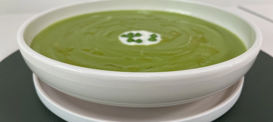 Crema de guisantes a la menta