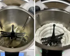 Step <p>Preparación crema:</p><p><span style="font-weight: 400;">Coloque la mariposa dentro del vaso, vierta las dos claras de huevo junto con la pizca de sal, </span>programe 2 min/vel 4 <span style="font-weight: 400;">hasta que la clara quede montada a punto de nieve.</span></p><p><span style="font-weight: 400;">Sabemos que la clara esta montada a punto de nieve por el sonido que hace.</span></p> illustration