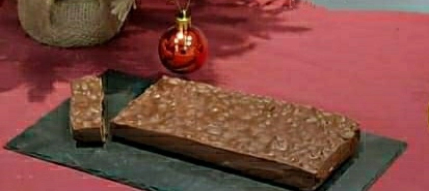 TURRÓN DE CHOCOLATE CON ARROZ INFLADO (TIPO SUCHARD)