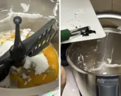 Step <p><span style="font-weight: normal;">Ponga las yemas, la otra mitad del azúcar pulverizado y las semillas de vainilla en el vaso y bata durante </span>3 min/vel 3.5.</p> illustration