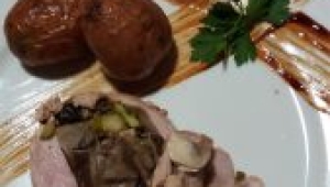 Lomo relleno de setas,champiñon,esparragos con Thermomix® Navidad